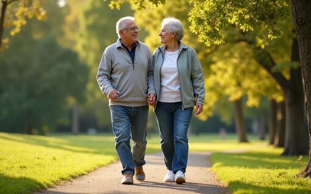Feature senior walking