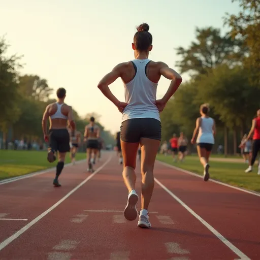 Group of adults performing dynamic warm-up exercises outdoors to protect their feet, ankles, and joints before activity.